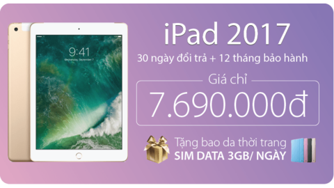 iPad 2017 32Gb Cũ (4G + Wifi)