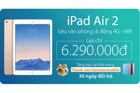 iPad Air 2 16Gb Cũ (4G + Wifi)